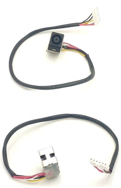 Conector DC jack Hp Pavilion G71, Compaq CQ71 con cable 6 pin de 23cm