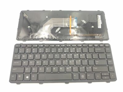 Teclado Hp Probook 440 G0,440 G1, 445 G1 negro con marco y backlight
