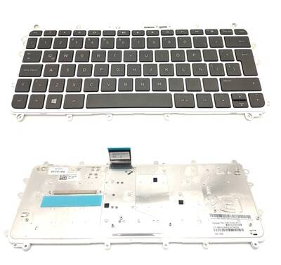 Teclado Hp 11-N negro con marco plateado