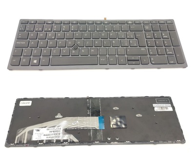 Teclado Hp Zbook 15 G3, 17 G3 negro con marco, backlight y point stick
