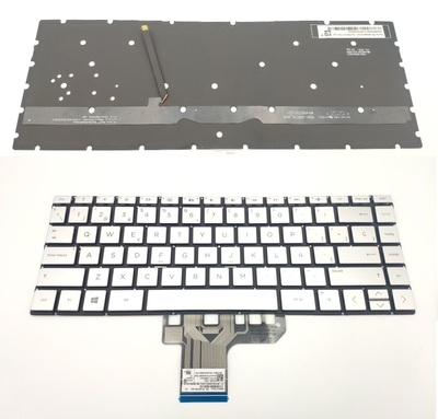 Teclado Hp 13-AD plateado sin marco con backlight