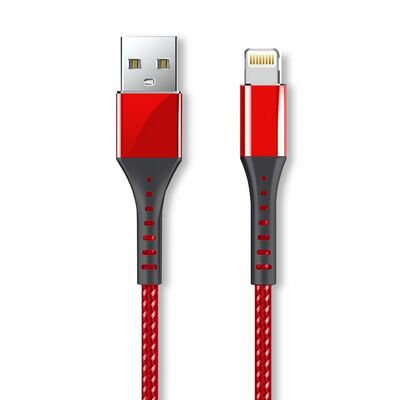 Cable iPhone 1m / 3A (Carga Rápida) Red