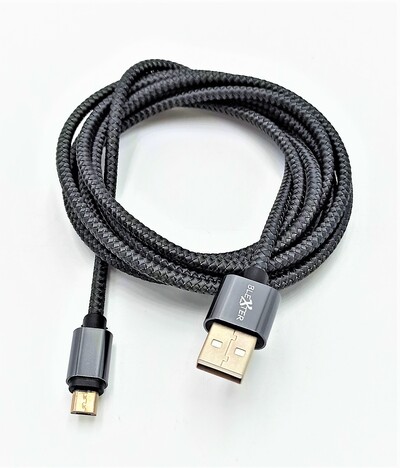 Cable micro USB 2m / 2.4A (alta velocidad) negro