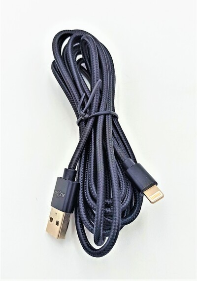 Cable USB iPhone 2m/ 2.4A (alta velocidad) negr