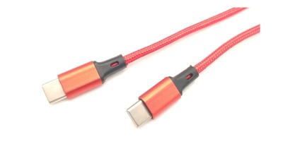 Cable USB tipo C PD 1m 65W Rojo