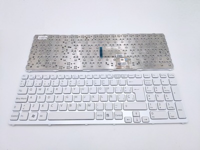 Teclado Sony SVE17 series blanco con marco blanco