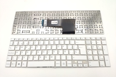 Teclado Sony SVF152A29M series blanco sin marco versión para backlight