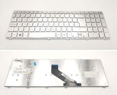 Teclado Packard Bell Gateway Nv55 plateado con marco