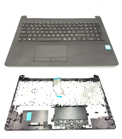 Top cover con teclado original  Hp 15-BS,250 G6, 255 G6 Ash Silver Reacondicionada