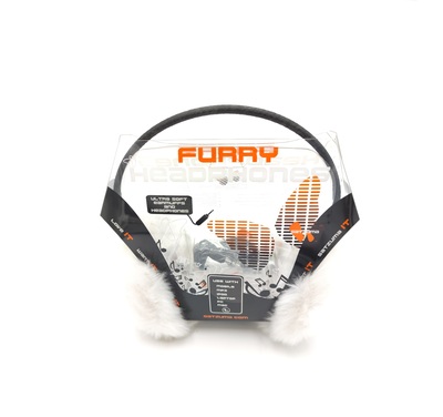 Headphone Furry White - Auriculares con pelo Blancos