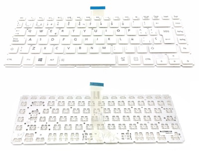 Teclado Toshiba L40-B,L40D-B blanco sin marco