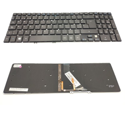 Teclado Acer Aspire M5-581T, M5-581G negro sin marco versión retroiluminada
