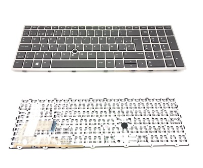 Teclado Hp Probook 850 G5 negro con marco plata