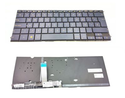 Teclado Asus Zenbook Ux490 azul sin marco, backlight