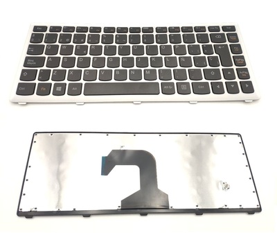 Teclado Lenovo ideapad S400 negro con marco plateado