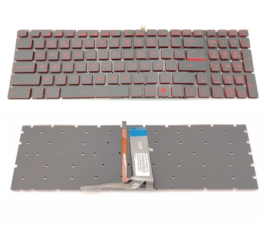 Teclado Msi GX62, CX72 sin marco, con backlight Rojo