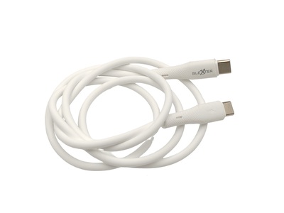 Cable USB tipo C PD 1m 65W  silicona blanco