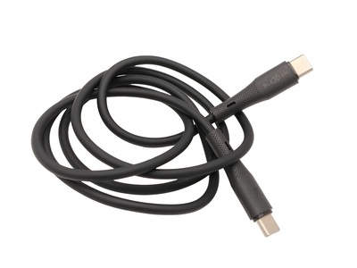 Cable USB tipo C PD 1m 65W silicona Negro