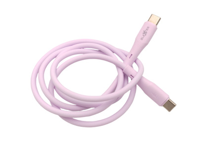 Cable USB tipo C PD 1m 65W  silicona Rosa