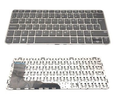 Teclado Hp Elitebook 820 G3 negro con marco plata