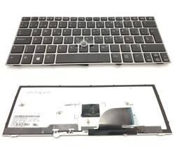 Teclado HP Elitebook 2170P negro con marco plateado retroiluminado