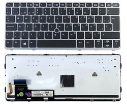 Teclado HP Elitebook 820 G1 negro con marco plata y backlight