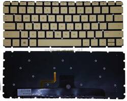 Teclado Hp 13-AB dorado sin marco