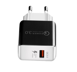 Cargador USB 3,1A 1USB Negro sin cable Carga Rápida