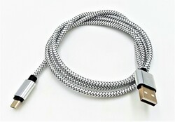 Cable micro USB 1m / 2.4A (alta velocidad) Silver