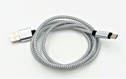 Cable USB tipo C 1m / 2A (alta velocidad) Silver