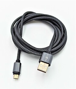 Cable micro USB 2m / 2.4A (alta velocidad) negro