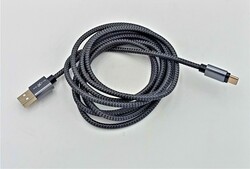 Cable USB Tipo C 2m / 2.4A (alta velocidad) negro