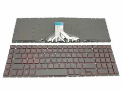Teclado Hp 17-CB retroiluminado rojo