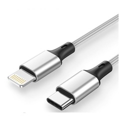 Cable USB-C iPhone 1m 3A (Carga Rápida) Silver