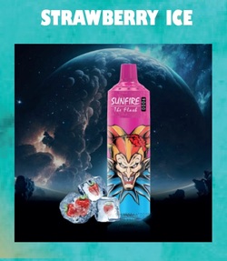 Sunfire 9000 caladas desechable Strawberry Ice sin nicotina