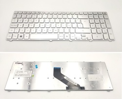 Teclado Packard Bell Gateway Nv55 plateado con marco