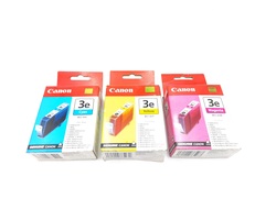 Pack cartuchos originales Canon colores Bci-3eC Cyan, Bci-3eM Magenta, Bci-3eY Amarillo