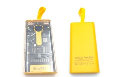 Power Bank 10000mah transparente yellow