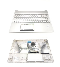 Top cover original con Teclado Hp 15S-EQ, 15S-FQ plateado reacondicionado