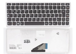 Teclado Lenovo ideapad U310 negro con marco blanco