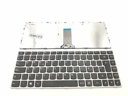 Teclado Lenovo Ideapad G40-70 negro con marco plateado