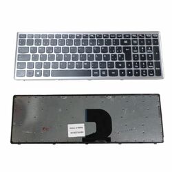 Teclado Lenovo Z500 negro con marco plateado