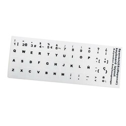 Pegatinas de vinilo blanco para teclados en Español