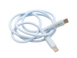 Cable USB tipo C PD 1m 65W  silicona Azul