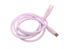 Cable USB tipo C PD 1m 65W  silicona Rosa