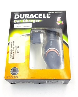 Alimentador coche Duracell Iphone 4,  Ipod