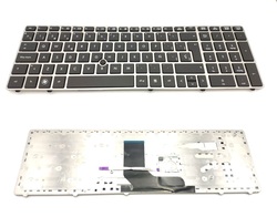 Teclado Hp Probook 6560B negro con marco plateado y point stick